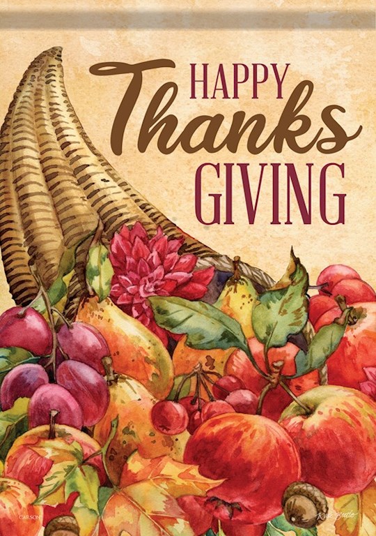 41454X Garden Flag - Durasoft - Thanksgiving - 12.5 x 18 in.