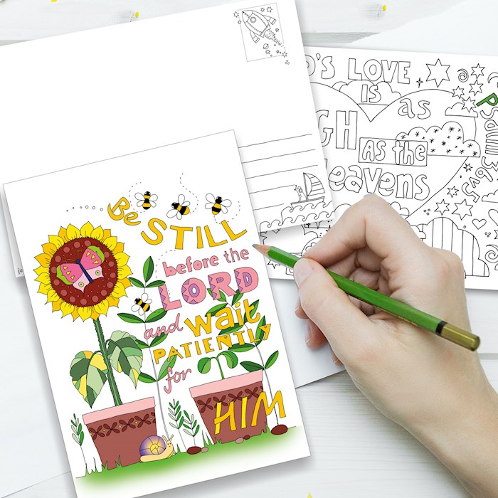 571306 Psalms Coloring Postcards - Pack of 10