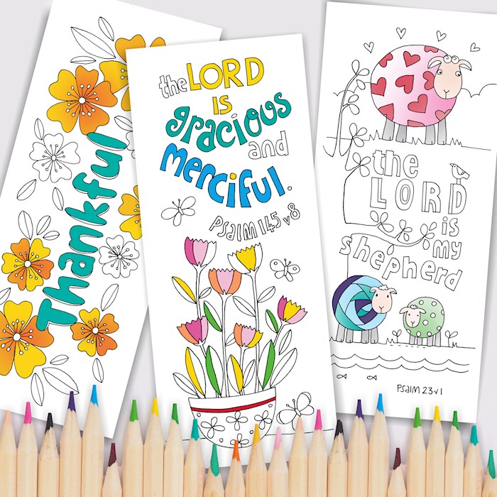 571305 Psalms Coloring Bookmarks - Pack of 10