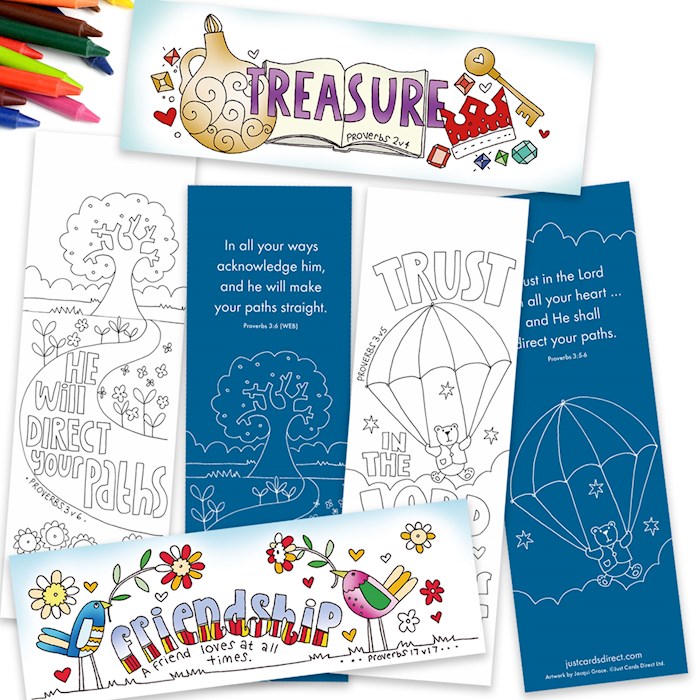 571308 Proverbs Coloring Bookmarks - Pack of 10