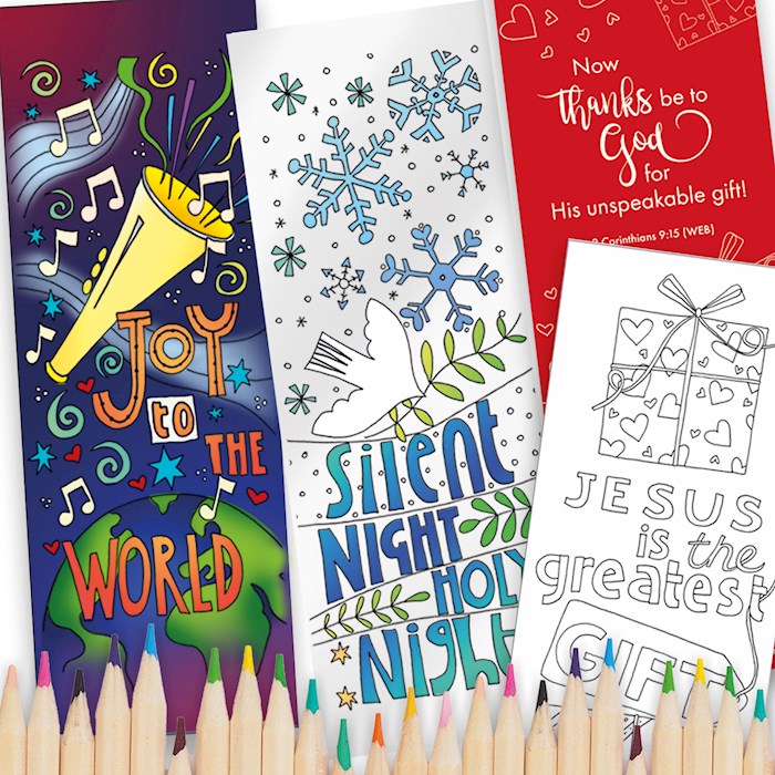 571312 Christmas Coloring Bookmarks - Pack of 10
