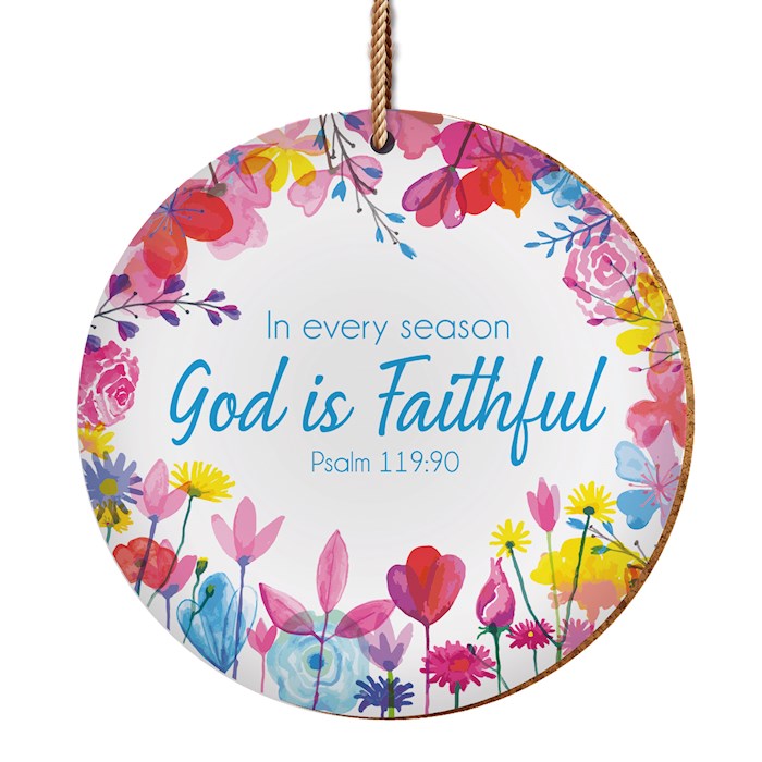 571476 Ornament - God is faithful - Ceramic - 4 in.