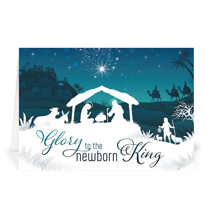 571647 Card - Christmas -  born King - Pack of 20