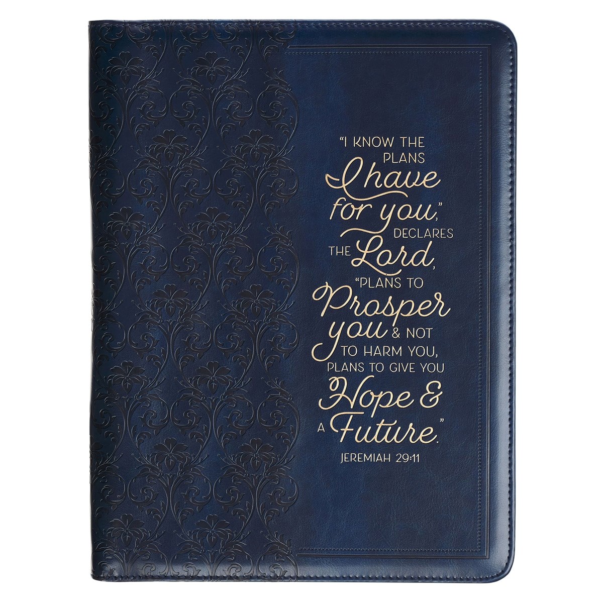 380626 Padfolio - Navy I Know the Plans Jer. 29-11 Book