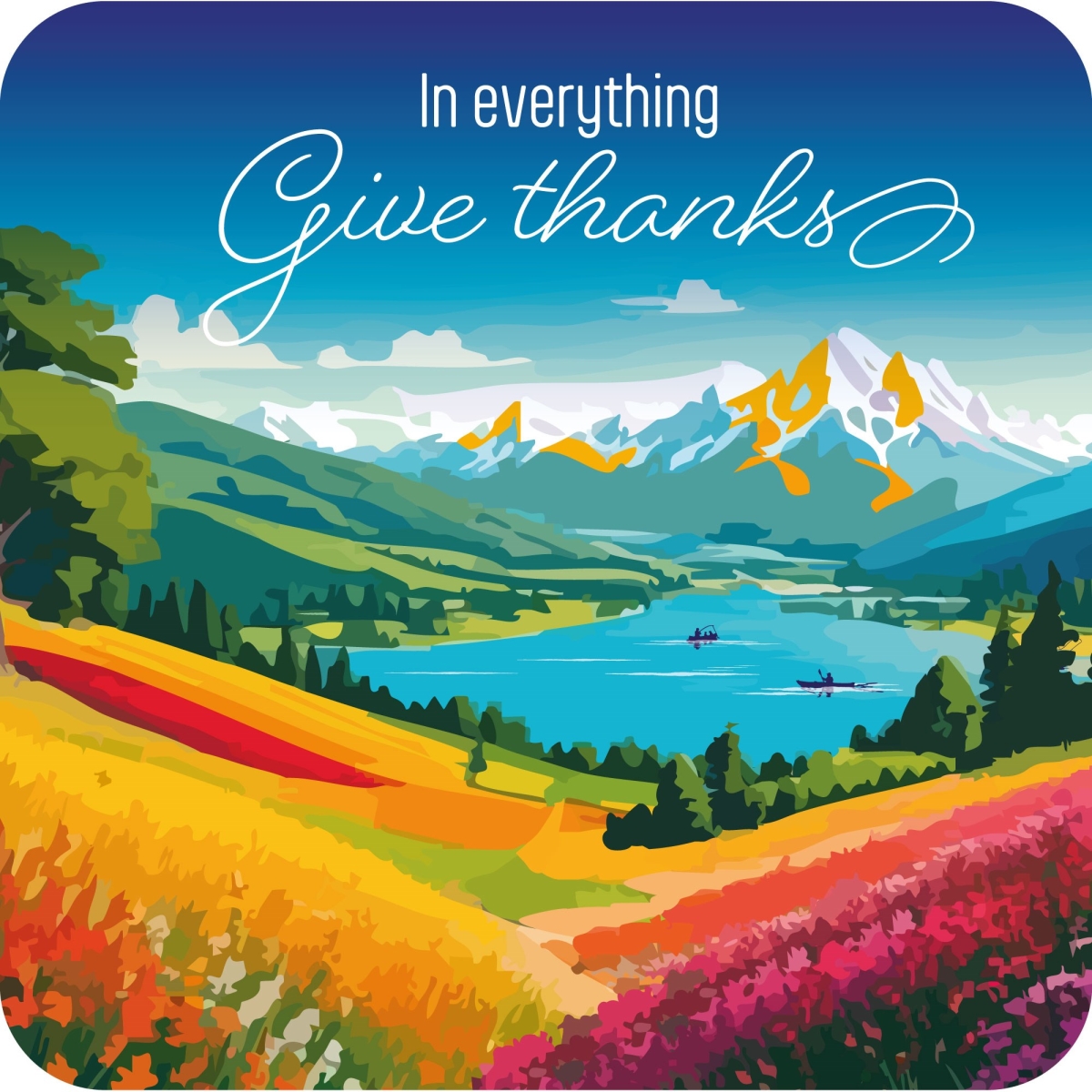 571441 Coaster - Give Thanks - Pack of 6