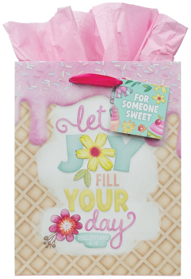 745717 Medium Gift Bag - Let Your Joy Fill Your Day, Philippians 4-4