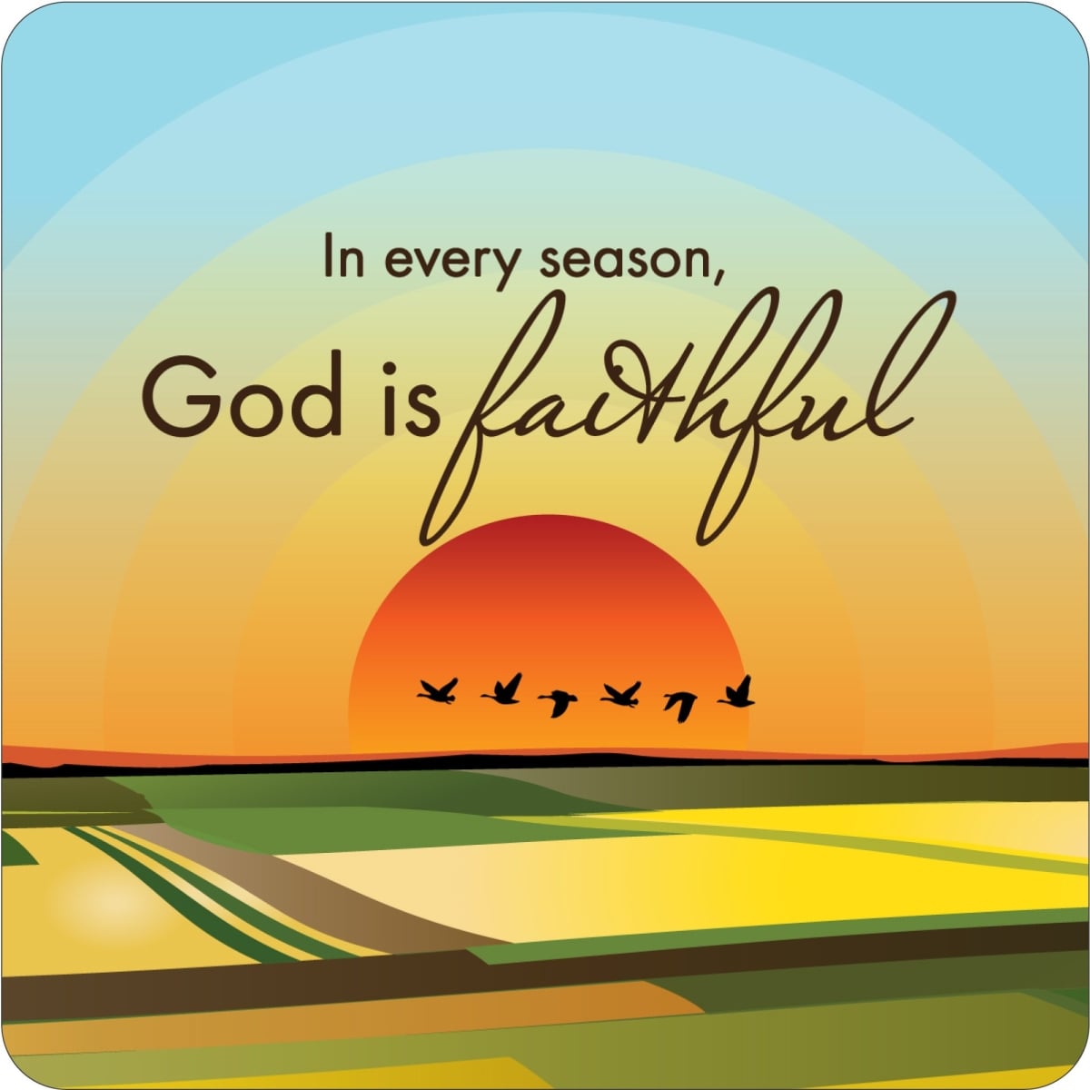 571348 Coaster - God is Faithful - Pack of 6