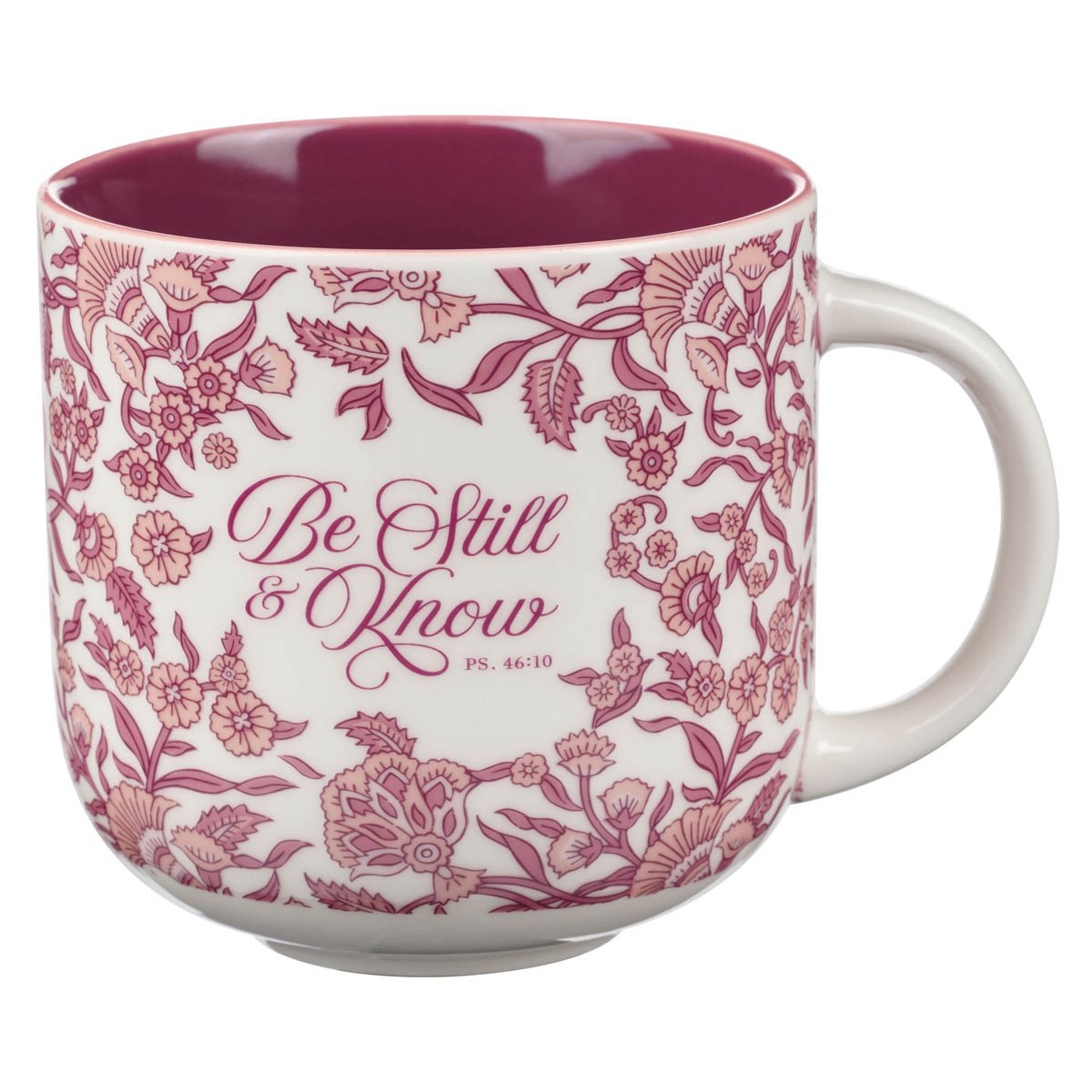 Picture of Christian Art Gifts 380589 Mug - Be Still & Know - Psalm 46-10 - Burgundy