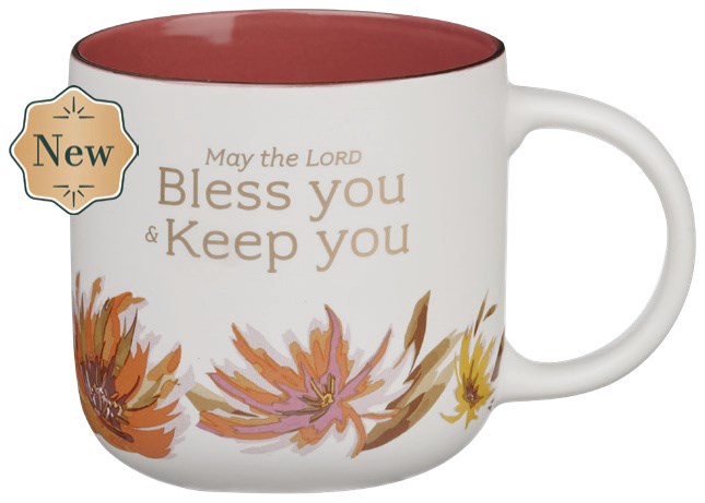 754055 Pink Floral Bless You & Keep You Num. 6-24 Mug