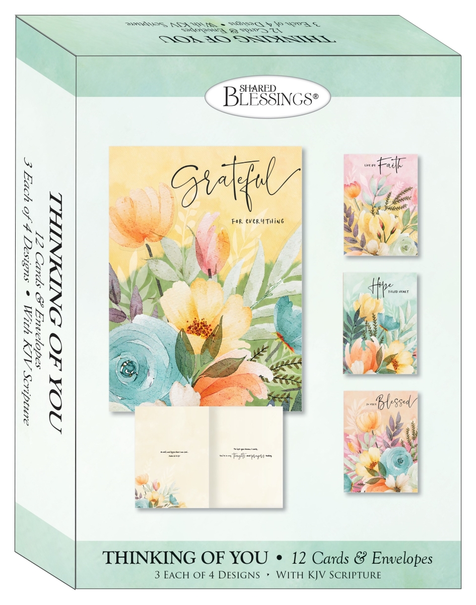 Crown Point Graphics 221636 Boxed Card - Thinking of You - Sunday Morning - Shared Blessings - Box of 12
