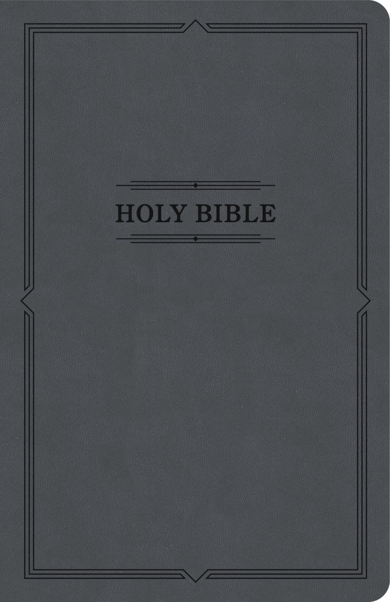 351704 KJV Thinline Bible - Value Edition - Charcoal LeatherTouch
