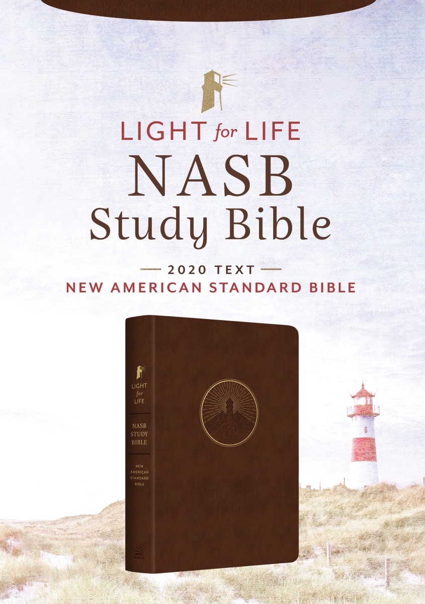 Barbour Publishing 397075 NASB 2020 Light for Life Study Bible - Mahogany Lighthouse