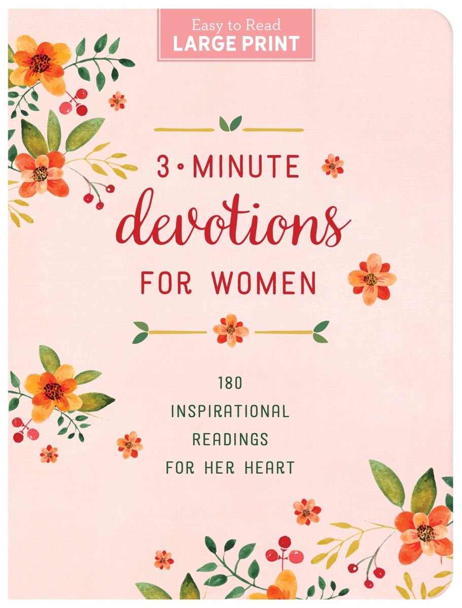 Barbour Publishing 376279 3-Minute Devotions for Women Large Print Book