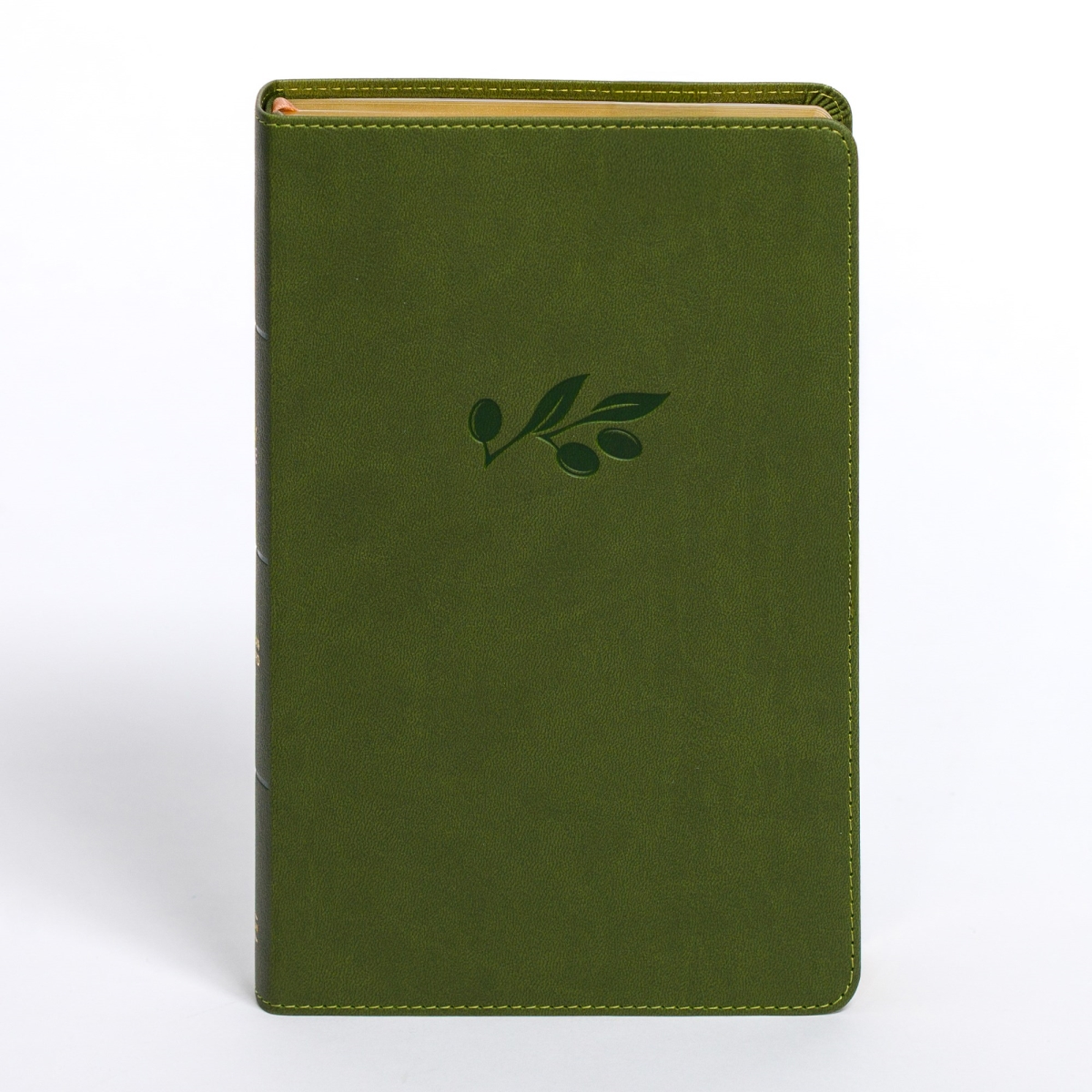 365967 CSB Personal Size Giant Print Bible - Olive LeatherTouch