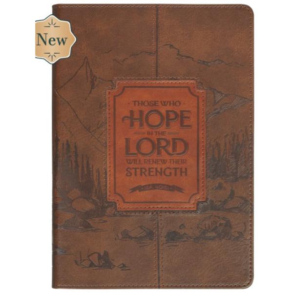 745738 Journal Classic Brown Those Who Hope in The Lord Isa. 40-31