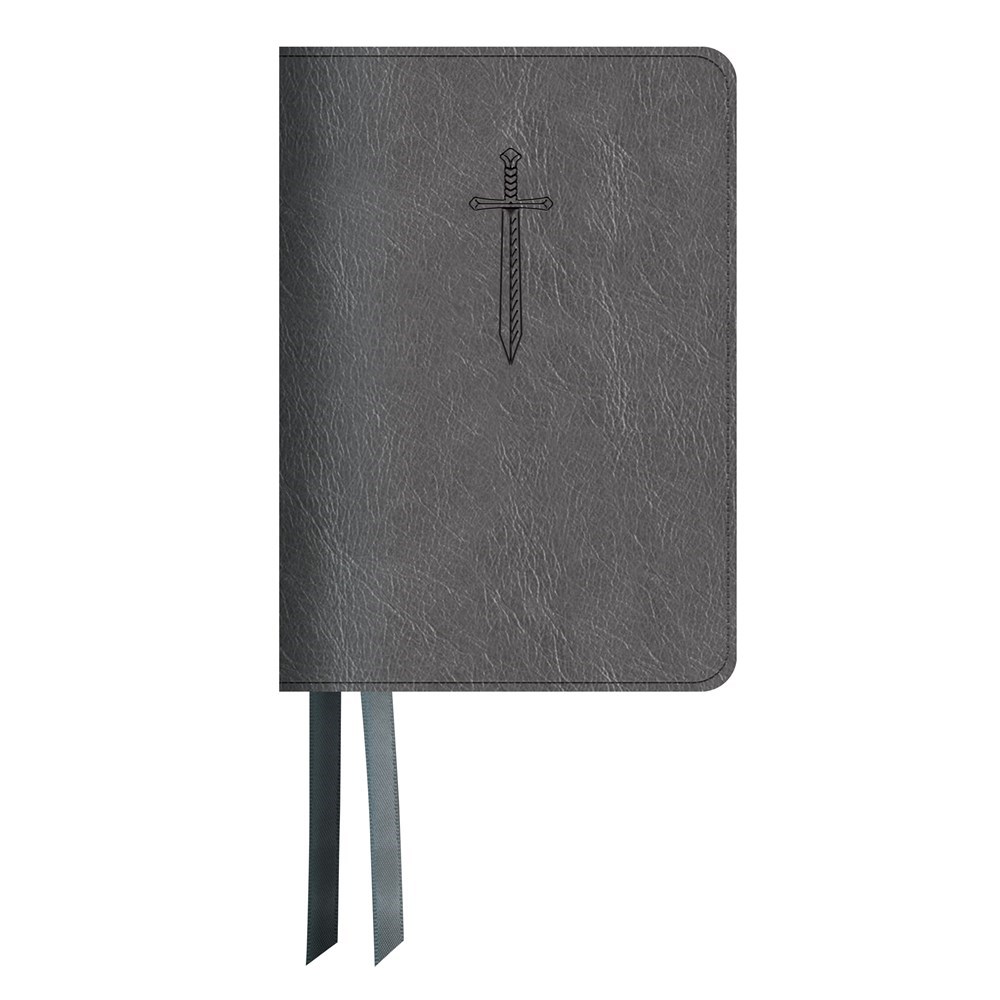 Steadfast Bibles 342585 LSB Legacy Standard Portable Paragraph Reference Bible - RL - Pewter Sword Paste-Down Faux Leather Indexed
