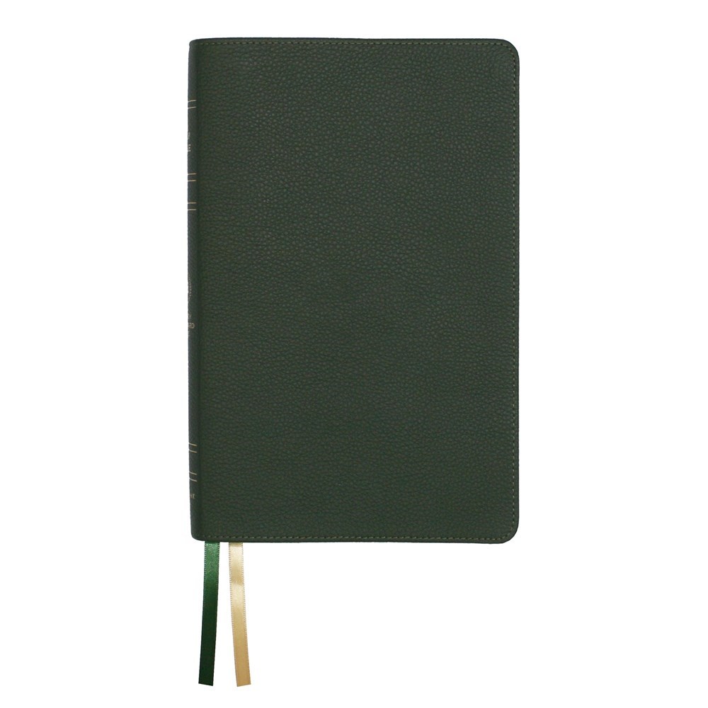 Steadfast Bibles 342796 LSB 2 Column Verse - by - Verse Paste - Down Forest Green Cowhide Indexed Book