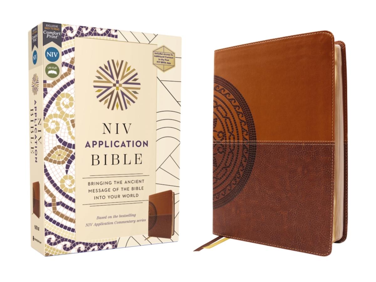 373659 NIV Application Bible - Comfort Print - Brown Leathersoft