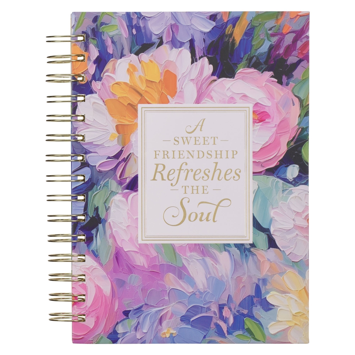 368270 Journal Wirebound - Sweet Friendship - Multi Painted Floral Book