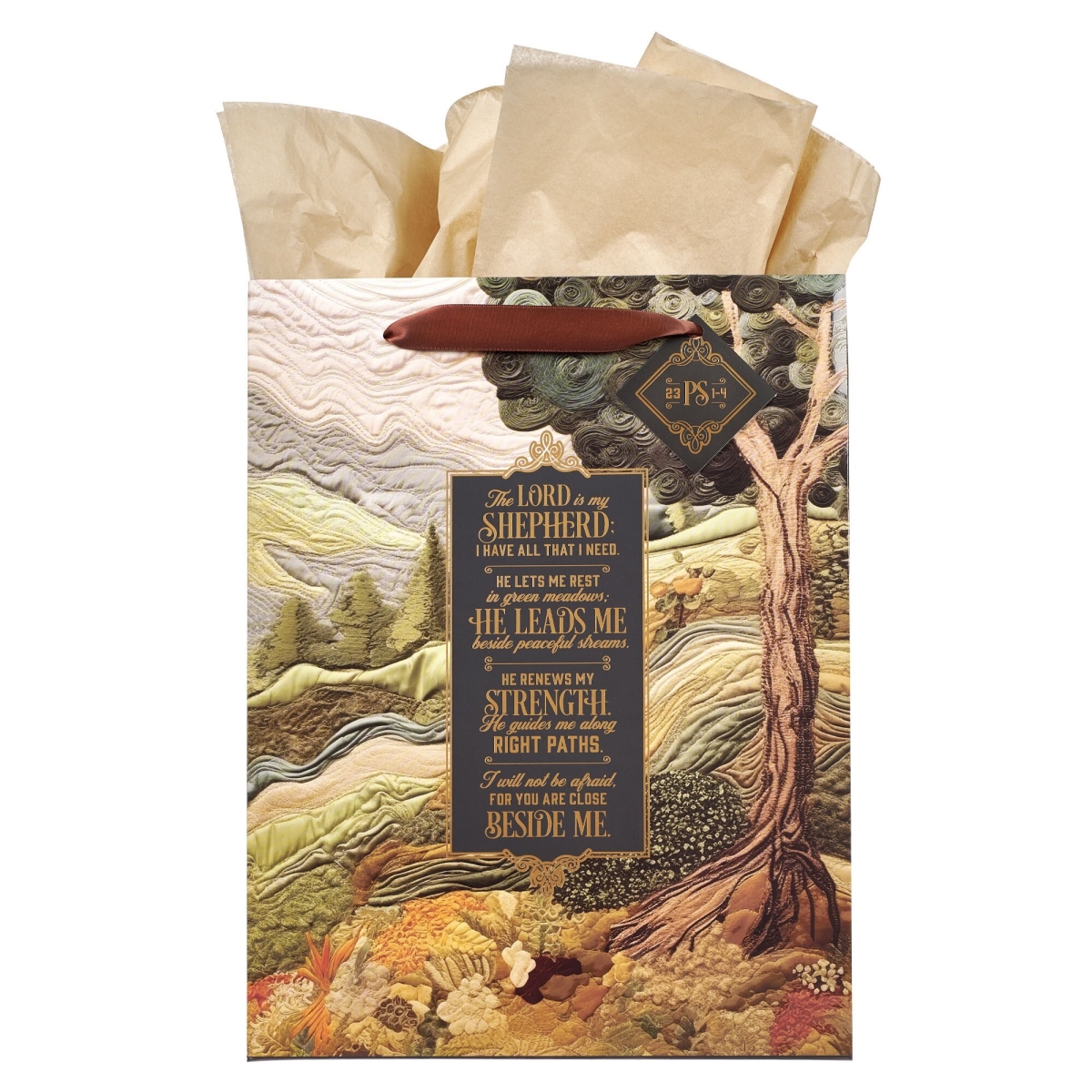 368568 Gift Bag - Large Portrait - The Lord is my Shepherd Ps. 23