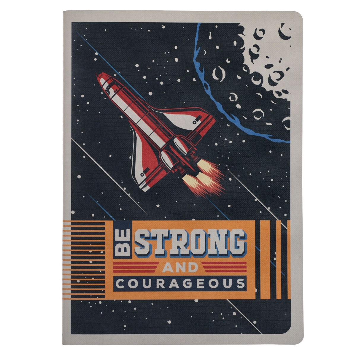 368600 Notebook - Large - Be Strong & Courageous Josh. 1-9