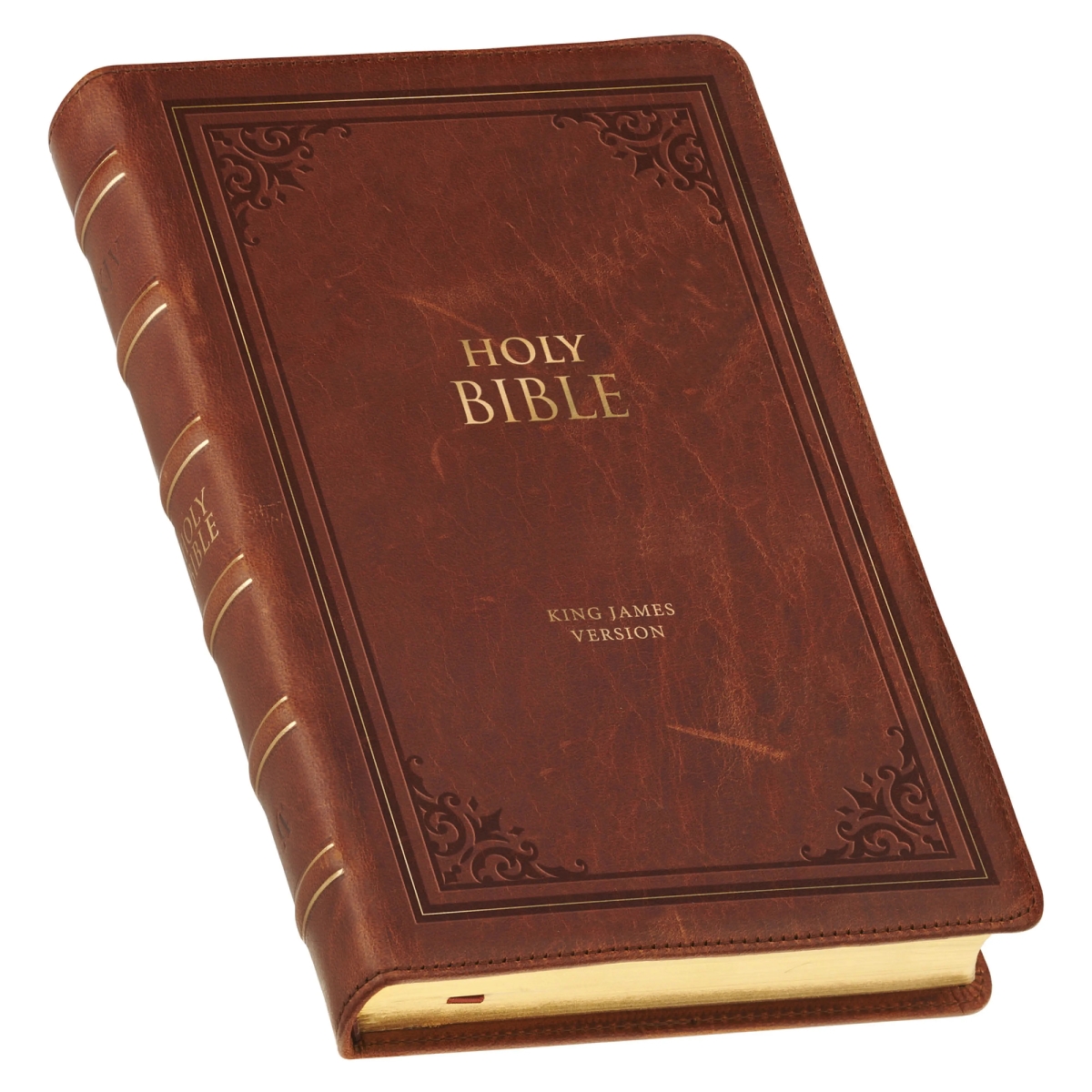 745768 KJV Full-Grain Leather Deluxe Gift Bible, Brown