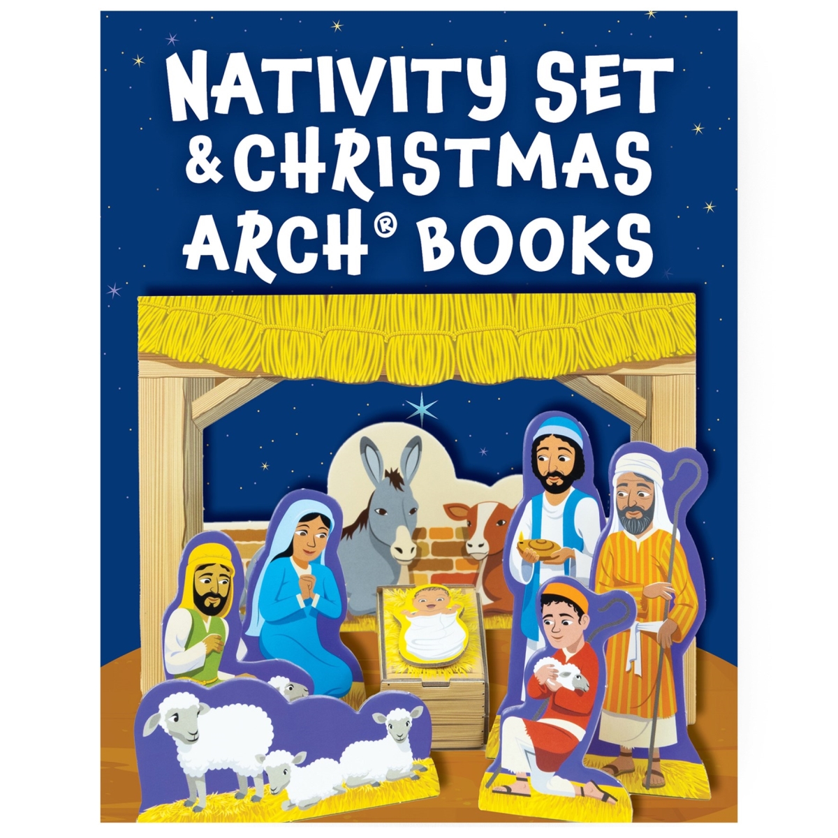 463015 Nativity Set with 3 Christmas Arch Books