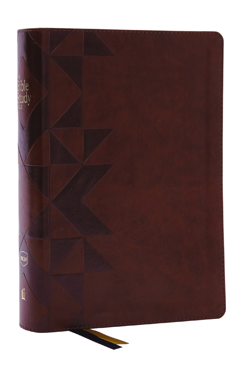 319833 NKJV The Bible Study Bible - Comfort Print - Brown Leathersoft