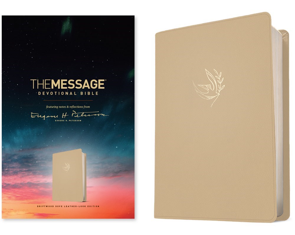561783 The Message Devotional Bible - Driftwood Dove Leather - Look