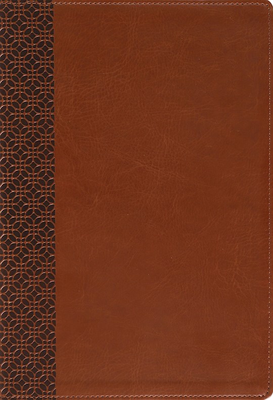 70967X Large Print Amplified Holy Bible - Brown Leathersoft