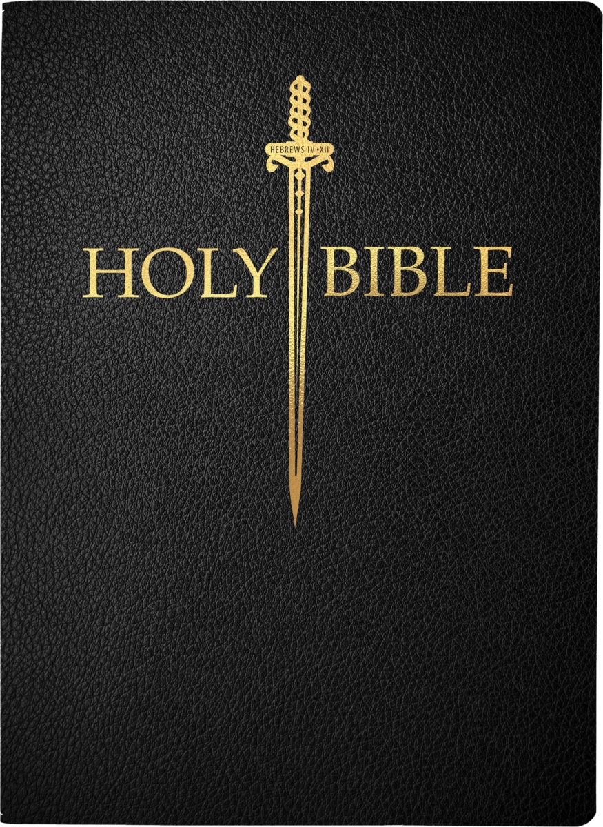 40611X KJV Sword Bible Large Print Book - Black Bonded Leather Indexed