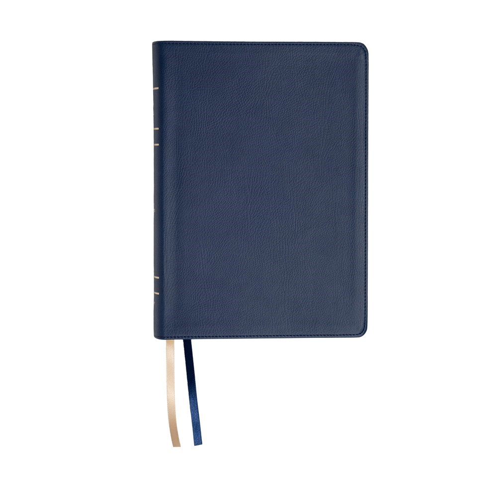 Steadfast Bibles 344882 LSB Inside Column Reference Paste-Down Bible - Midnight Blue Faux Leather Indexed