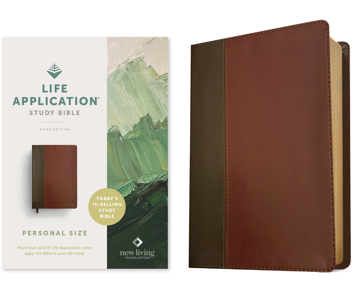 462555 NLT Life Application Study Bible & Personal Size - Third Edition - Brown & Mahogany Leatherlike