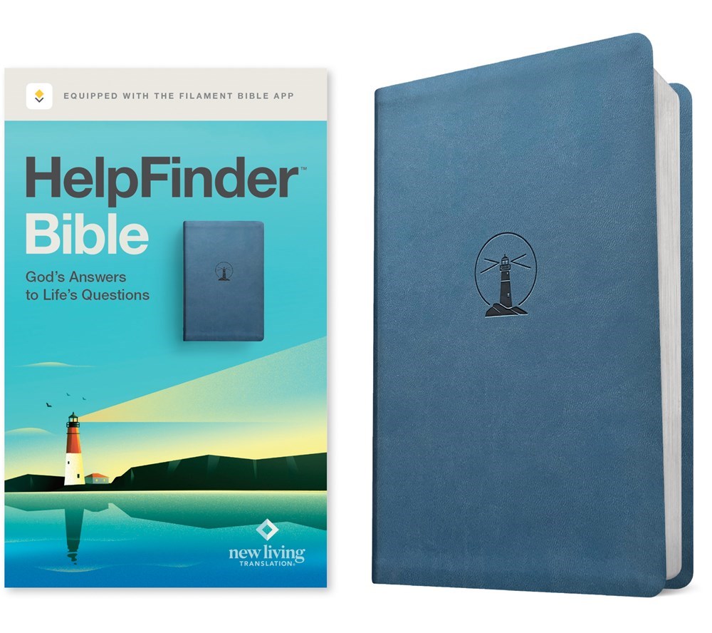 561723 NLT HelpFinder Bible Filament Enabled - Harbor Blue LeatherLike