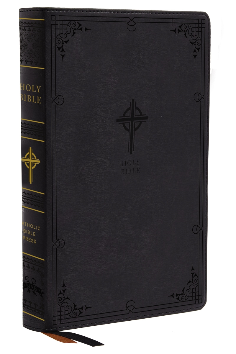 246780 Nabre Catholic Bible & Large Print - Comfort Print - Black Leathersoft Indexed