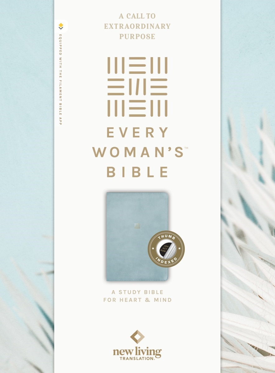 35957X Nlt Every Womans Bible Filament - Enabled Edition Book - Sky Blue Leatherlike Indexed