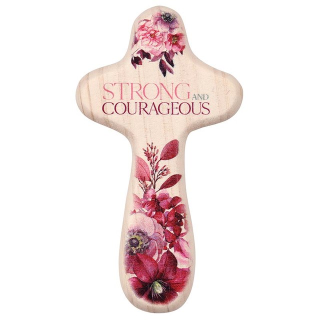 630609 Handheld Strong & Courageous Cross