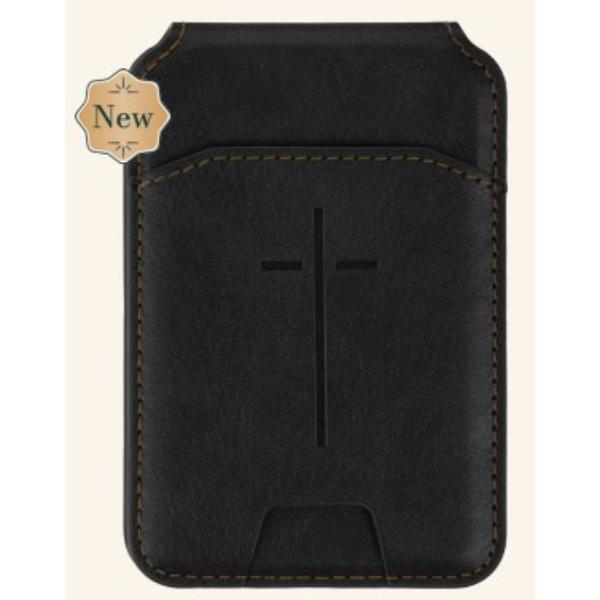754129 Phone Wallet Magnetic Black Cross
