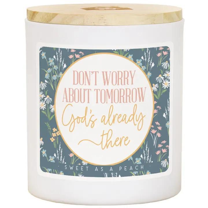 462985 11 oz Do Not Worry About Tomorrow Sweet As A Peach Scent Candle - 2 Wick
