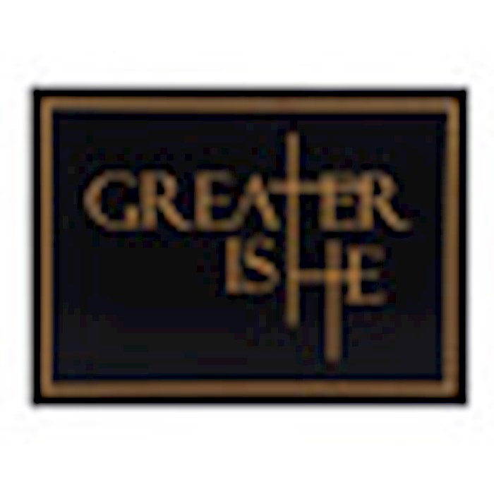 630489 15 x 11 in. Greater Is He Black Carved Wall Decor