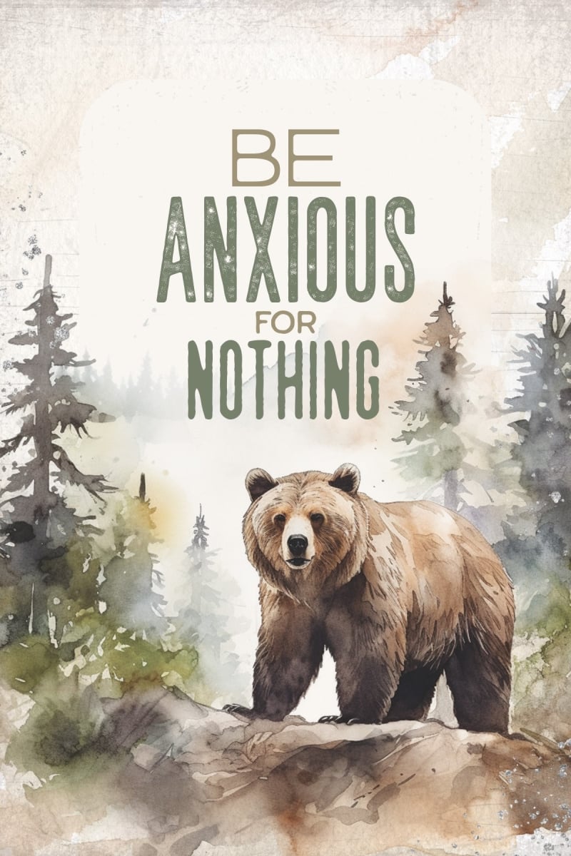 344866 Wall Plaque - Mini Blessings - Be Anxious for Nothing - 4 x 6 in.