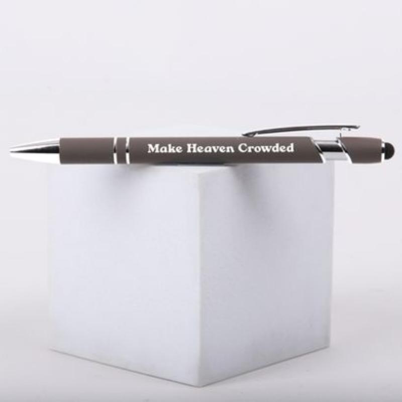 645784 Soft Touch Gift Pen - Make Heaven Crowded - Gray