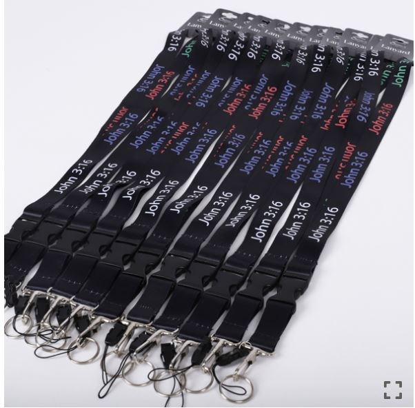 645796 Lanyard - John 3 - 16 - Multi Color - Pack of 12