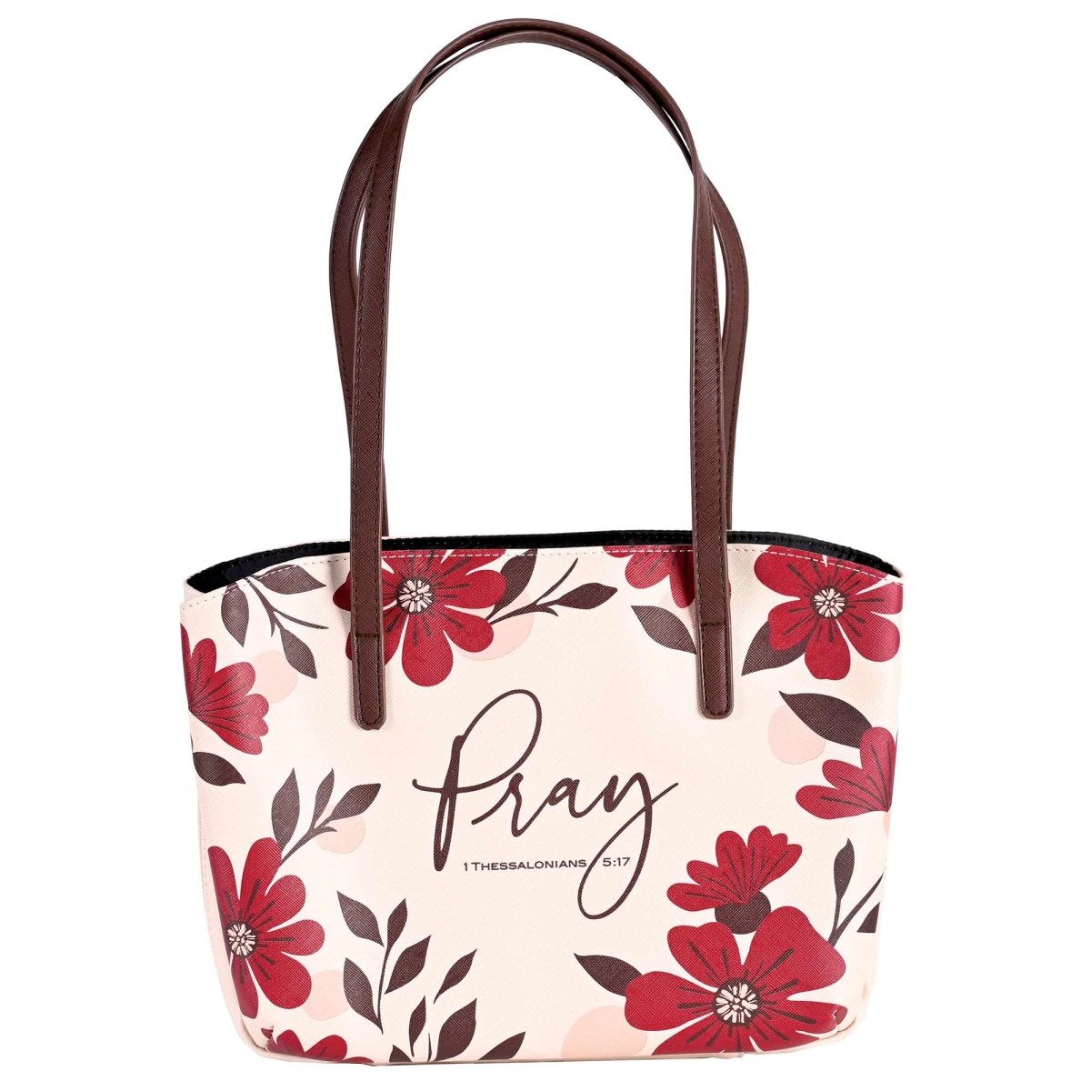 639920 Bible Cover - Pray - Floral Wedge Shaped - Tan - Extra Large
