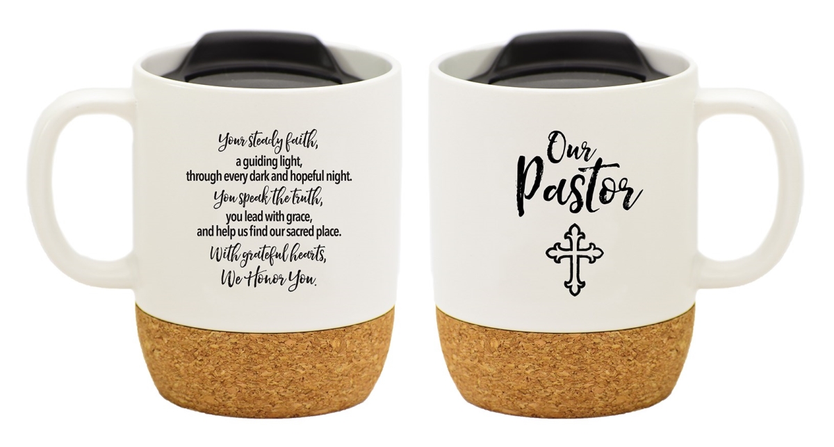 Picture of Dexsa 655107 Mug - Cork - Our Pastor - White