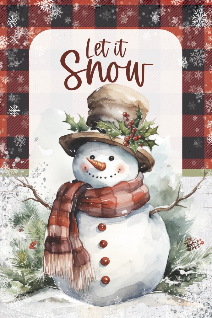 407562 Wall Plaque - Mini Blessings - Let It Snow - 4 x 6 in.