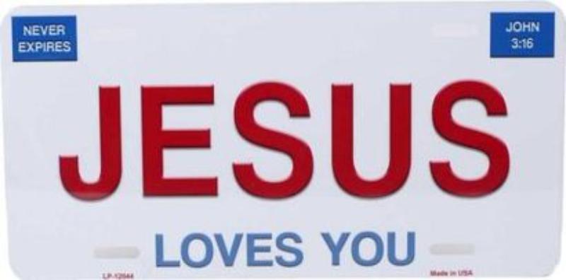 645802 Auto Tag - Jesus Loves You