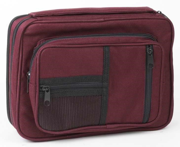 655355 Bible Cover - Canvas Organizer with Study Kit - Extra Large - Burgundy
