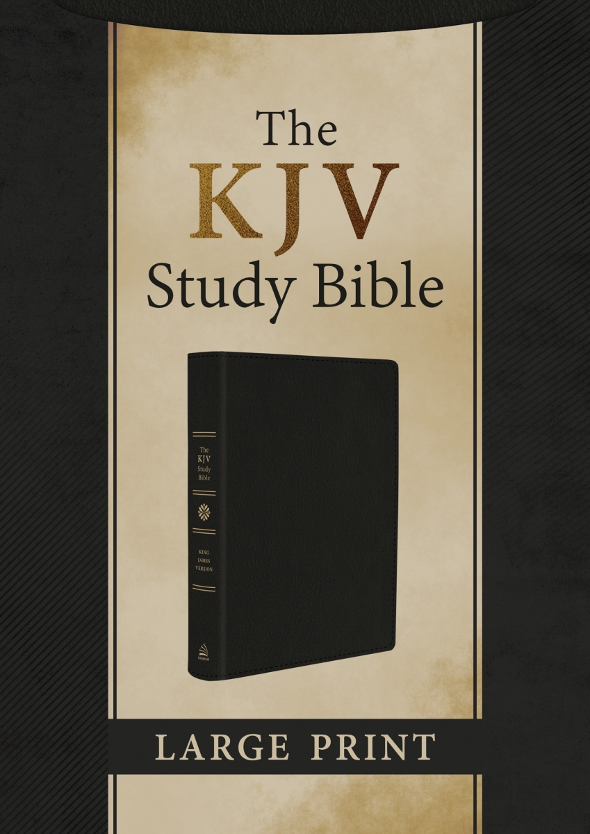 Barbour Publishing 340616 KJV Study Bible-Large Print-Black Genuine Leather Book
