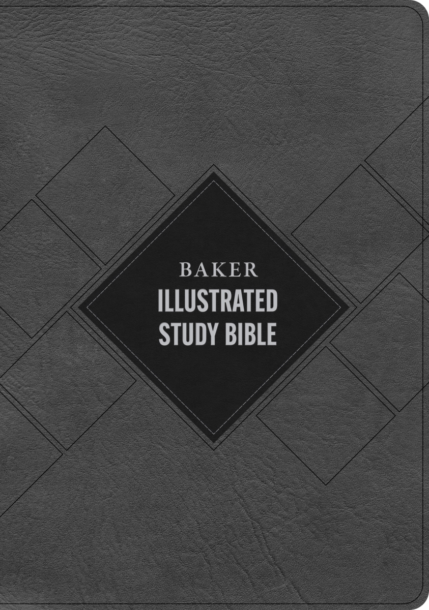 41223X CSB Baker & Charcoal Leather Touch Illustrated Study Bible